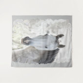 Weißes Traumpferd Wandteppich (Vorderseite (Horizontal))