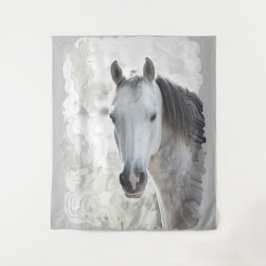 Weißes Traumpferd Wandteppich