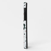 Weißes tropisches Blumen-Muster Case-Mate iPhone Hülle (Hinten/Links)