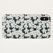 Weißes tropisches Blumen-Muster Case-Mate iPhone Hülle (Rückseite (Horizontal))