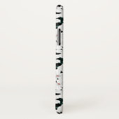 Weißes tropisches Blumen-Muster Case-Mate iPhone Hülle (Hinten/Rechts)