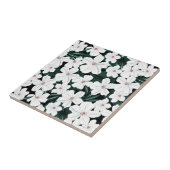 Weißes tropisches Blumen-Muster Fliese (Seite)