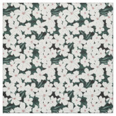 Weißes tropisches Blumen-Muster Stoff (Muster)