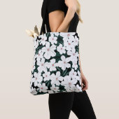 Weißes tropisches Blumen-Muster Tasche (Von Nahem)
