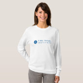 Weißes TTI Logo-langer Hülsen-T - Shirt (Vorne ganz)