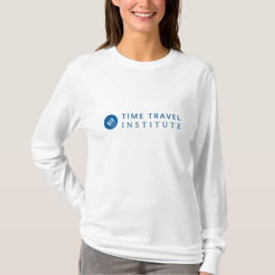 Weißes TTI Logo-langer Hülsen-T - Shirt