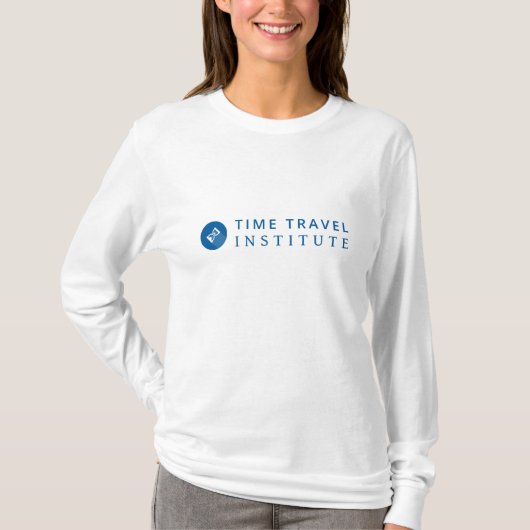 Weißes TTI Logo-langer Hülsen-T - Shirt (Vorderseite)