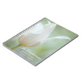 Weißes Tulip Frühlingssommerbuch Notizblock (Linke Seite)