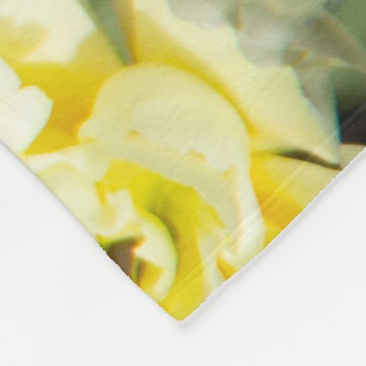 Weißes Tulpen-Foto Fleecedecke (Ecke)