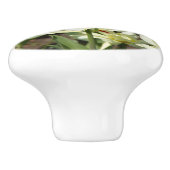 Weißes Tulpen-Foto Keramikknauf (Seitenansicht)