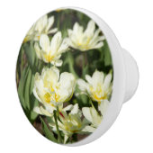 Weißes Tulpen-Foto Keramikknauf (Rechts)