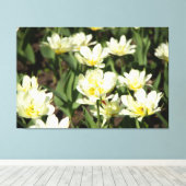 Weißes Tulpen-Foto Leinwanddruck (Insitu (Holzboden))
