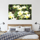 Weißes Tulpen-Foto Leinwanddruck (Insitu (Schlafzimmer))