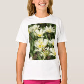 Weißes Tulpen-Foto T-Shirt (Vorderseite)