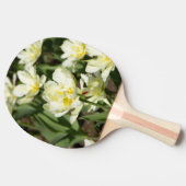 Weißes Tulpen-Foto Tischtennis Schläger (Seitenansicht)