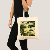 Weißes Tulpen-Foto Tragetasche (Vorderseite (Produkt))