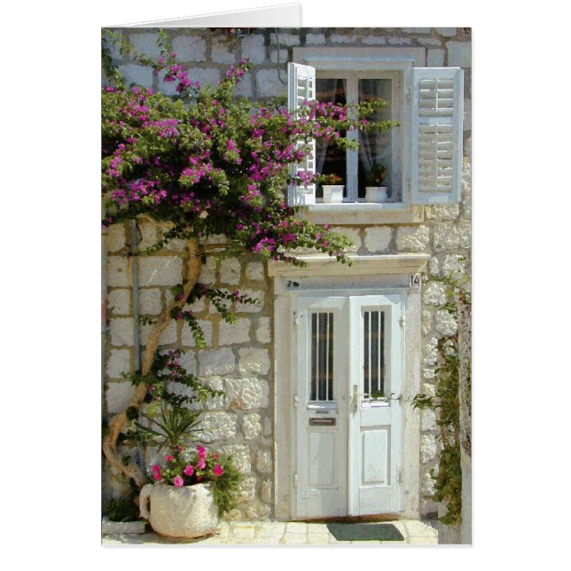 Weißes Tür-Haus (Vorne)