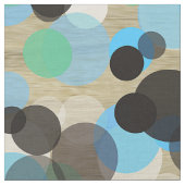 Weißes Türkis-Minzpolka-Imitate Muster Holz Stoff (Nahaufnahme)