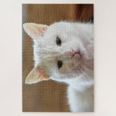 Weißes Türkisches Angora Katapult Puzzle (Vertikal)