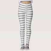 Weißes u. graues gestreiftes mit silbernen leggings (Vorderseite)