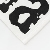 Weißes umfassendes Schwarzes und Turquise blaue Fleecedecke (Ecke)