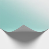 Weißes und Aquamarines Ombre Geschenkpapier (Ecke)