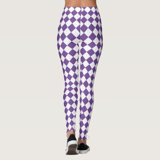 Weißes und [benutzerdefiniertes Farbmuster] Leggings (Rückseite)