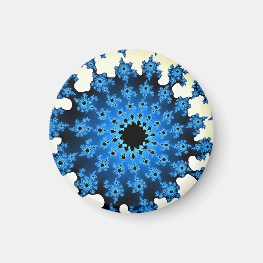 Weißes und blaues Auge Magnet (Vorne)