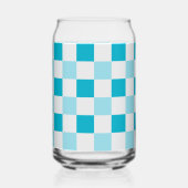 Weißes und blaues Karton Dosenglas (Vorderseite)