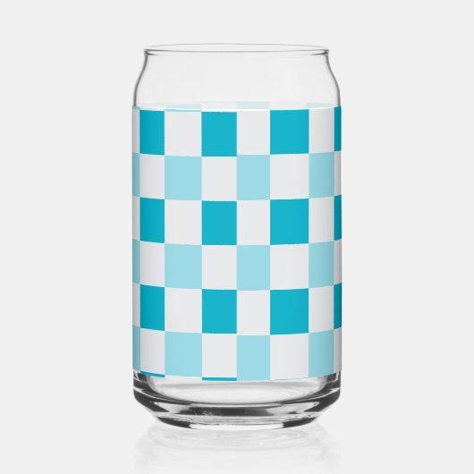 Weißes und blaues Karton Dosenglas (Rechts)