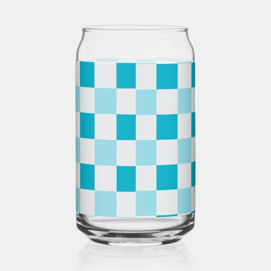 Weißes und blaues Karton Dosenglas (Links)