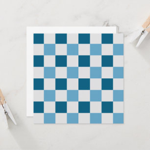 Weißes und blaues Karton Einladung