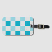 Weißes und blaues Karton Gepäckanhänger (Vorderseite (Horizontal))