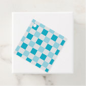 Weißes und blaues Karton Geschenkanhänger (Beispiel)