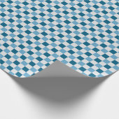 Weißes und blaues Karton Geschenkpapier (Ecke)