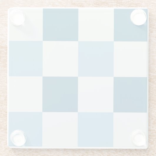 Weißes und blaues Karton Glasuntersetzer (Rückseite)