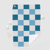 Weißes und blaues Karton Golfhandtuch (Insitu)