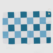 Weißes und blaues Karton Golfhandtuch (Horizontal)