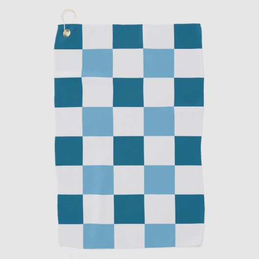 Weißes und blaues Karton Golfhandtuch (Vorderseite)