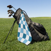 Weißes und blaues Karton Golfhandtuch (Gras)