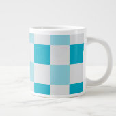 Weißes und blaues Karton Jumbo-Tasse (Rechts)