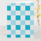 Weißes und blaues Karton Karte (Gelbe Blume)