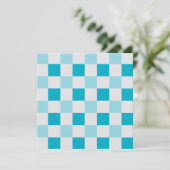 Weißes und blaues Karton Karte (Stehend Vorderseite)