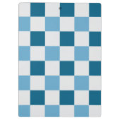 Weißes und blaues Karton Klemmbrett (Rückseite)