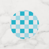 Weißes und blaues Karton Konfetti (Klein Vorderseite)