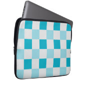 Weißes und blaues Karton Laptopschutzhülle (Vorne Rechts)