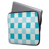 Weißes und blaues Karton Laptopschutzhülle (Vorderseite Links)