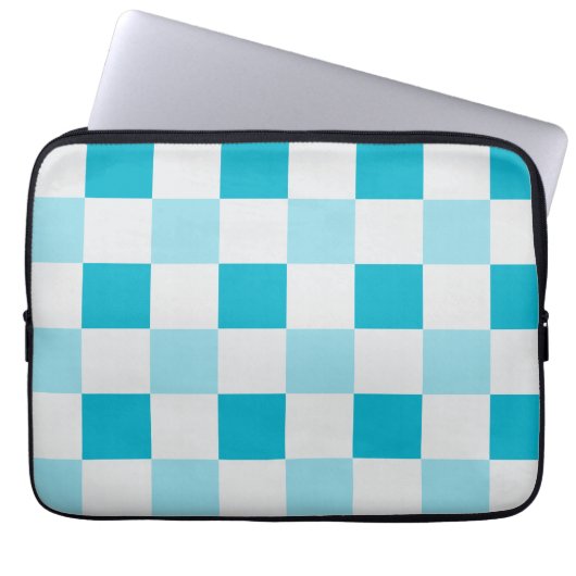 Weißes und blaues Karton Laptopschutzhülle (Vorderseite)