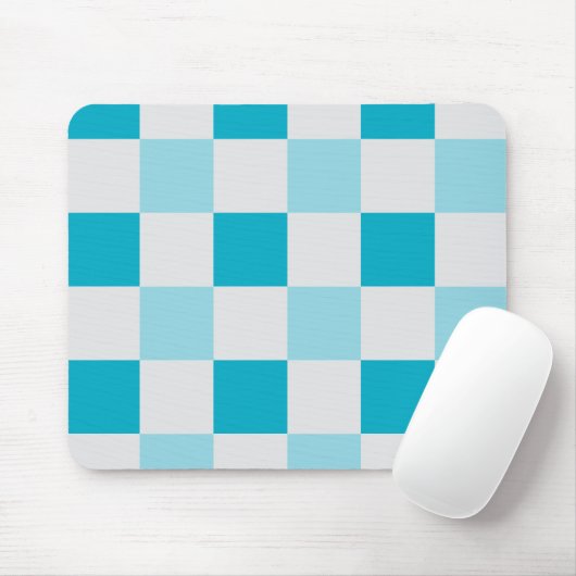 Weißes und blaues Karton Mousepad (Mit Mouse)