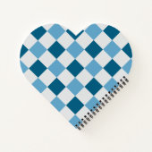 Weißes und blaues Karton Notizblock (Rückseite)